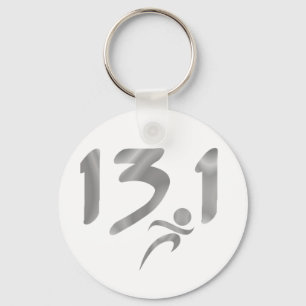 Silber 13,1 Halbmarathon Schlüsselanhänger