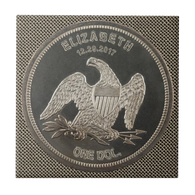 Silber 1865 Dollar-Tile Fliese (Vorderseite)