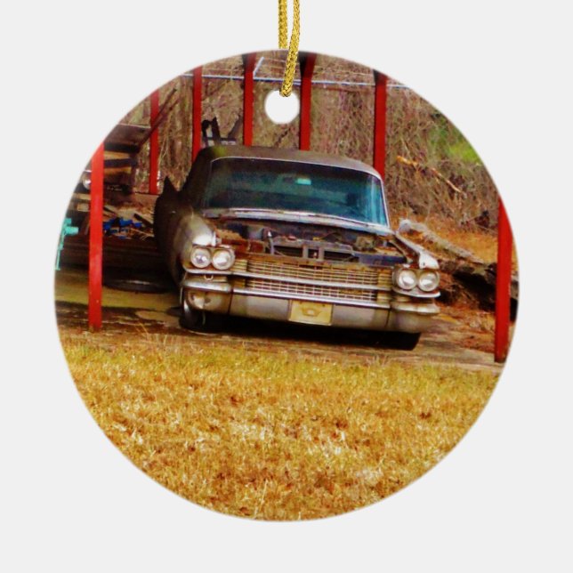 Silber 1963 Sadan Deville Keramik Ornament (Vorne)
