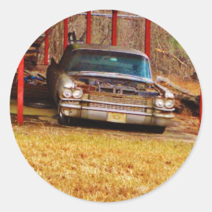 Silber 1963 Sadan Deville Runder Aufkleber