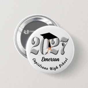 Silber-Abschlussklasse 2027 Button