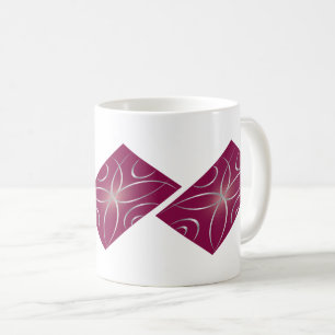 Silber auf Magenta Kaffeetasse