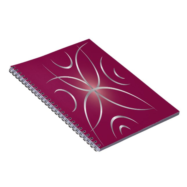 Silber auf Magenta Notizblock (Rechte Seite)