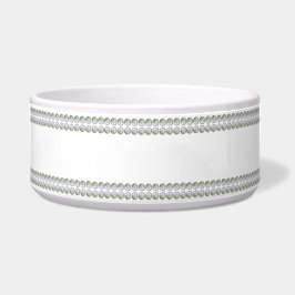 Silber auf weißem Pet Bowl Napf