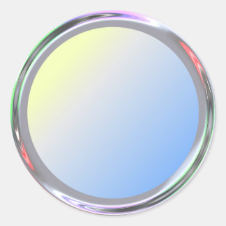 Silber-Aufkleber für Text, Logo, Bild Runder Aufkleber