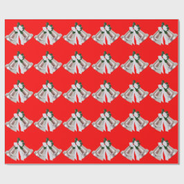 Silber Bells Red Wrapping Paper Geschenkpapier