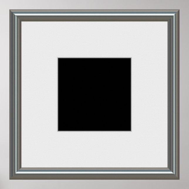Silber-Bilderrahmen Poster (Vorne)