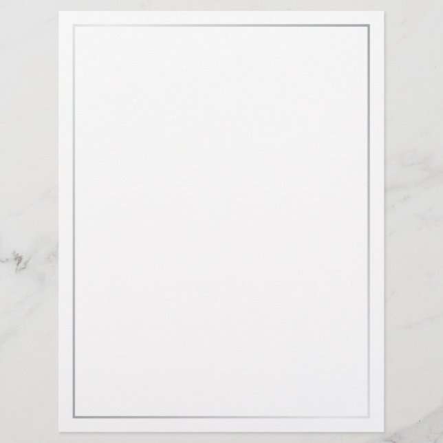 Silber Blanko Briefbogen (Vorderseite)