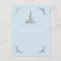 Silber & Blau Storybook Prinzessin Save-the-Date