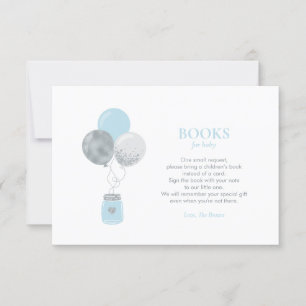 Silber, Blue Books for Baby, Book Request Card Dankeskarte