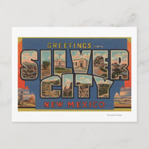 Silber City, New Mexico - Große Briefmarkenszenen Postkarte