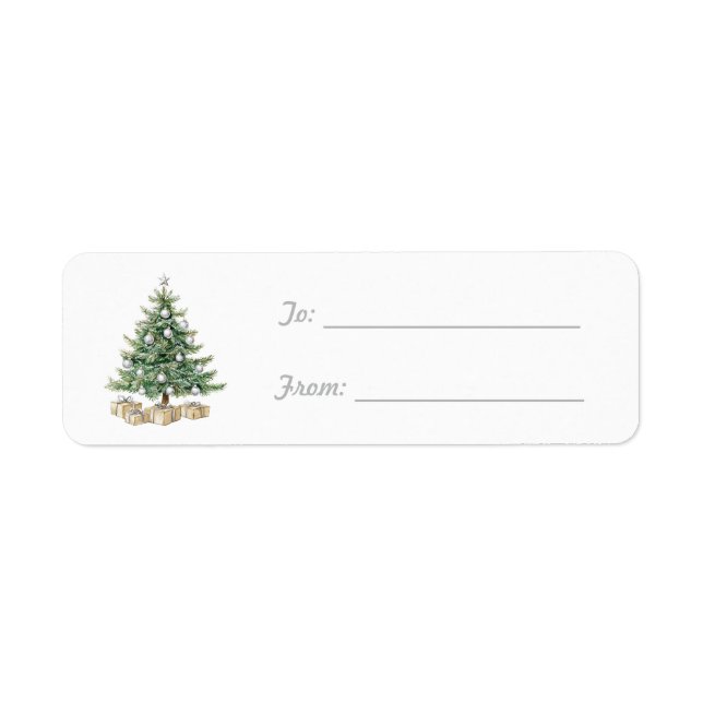 Silber Creme Geschenke Weihnachtsbaum (Vorne)