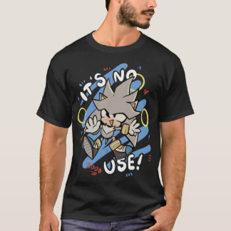Silber der Igel Retro Retro T-Shirt