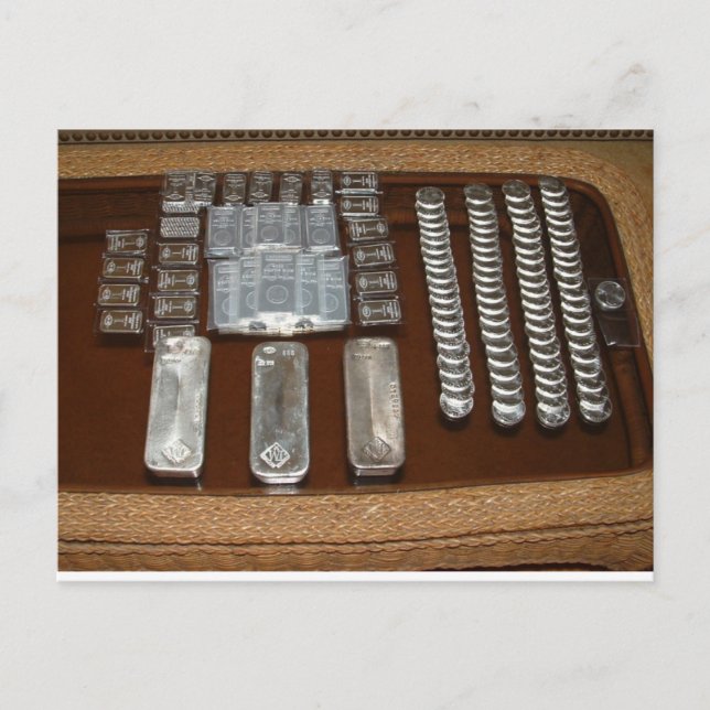 Silber des anderen weißen Metalls Postkarte (Vorderseite)