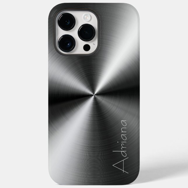 Silber Edelstahl-Druck Case-Mate iPhone Hülle (Rückseite)