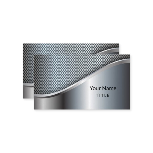 Silber elegant visitenkarte (Vorderseite/Rückseite Beispiel)