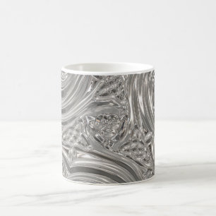 Silber elegantes viktorianisches Jugendstil Kaffeetasse