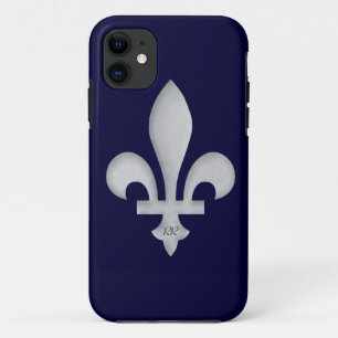Silber Fleur-De-Lys auf iPhone 5 Case-Mate-Fall Case-Mate iPhone Hülle