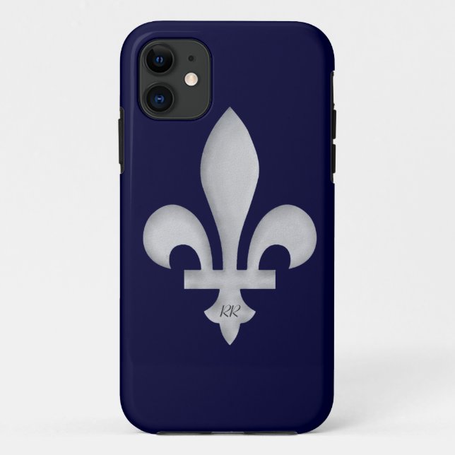 Silber Fleur-De-Lys auf iPhone 5 Case-Mate-Fall Case-Mate iPhone Hülle (Rückseite)