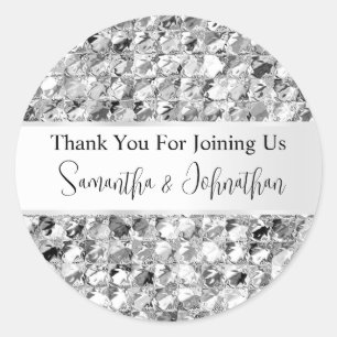 Silber funkelnde Imitate Folie Aluminiumglasfolie Runder Aufkleber