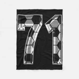 Silber-Fußballmuster Nummer 71 Trikot Spieler Trik Fleecedecke