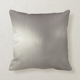 Silber gebürstet metallische 4 kissen