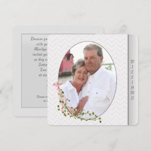 Silber geprägt Foto-Rahmen Verlängerung Einladung