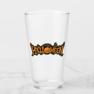 Silber gerahmter Frohe Halloween Rubin-Augen-Kürbi Glas