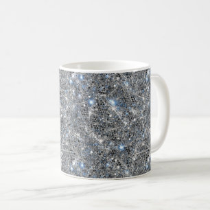 Silber Glitter Funken Hochzeit Kaffeetasse