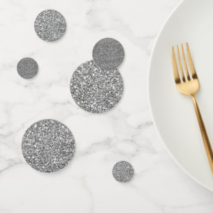 Silber Glitter Glanz Funkeln Glamour Geburtstagsfe Konfetti