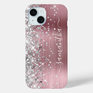Silber Glitter Rosa Folie Moderne Mädchenhafte Sig Case-Mate iPhone Hülle