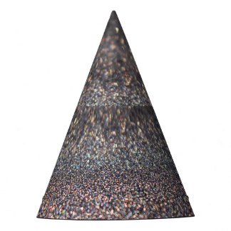 Silber Glitter: Schwarzes Bokeh Weihnachten Partyhütchen