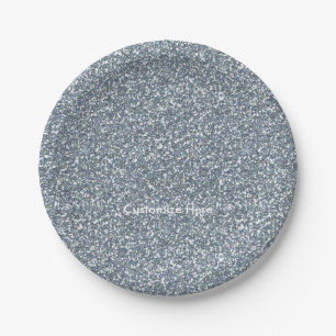 Silber Glitter-Weihnachtsfeier-Teller Pappteller