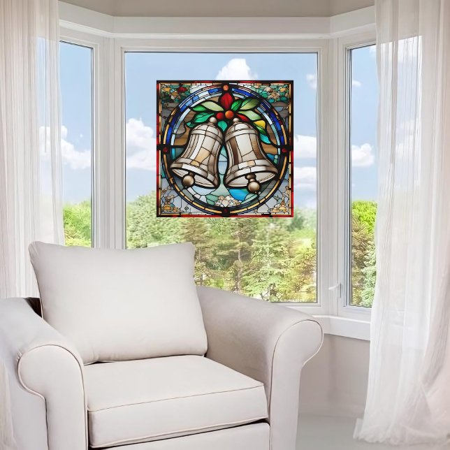 Silber Glocken Imitate gestanztes Glas Fensteraufkleber (Von Creator hochgeladen)