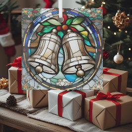 Silber Glocken Imitate gestanztes Glas Ornament Aus Glas