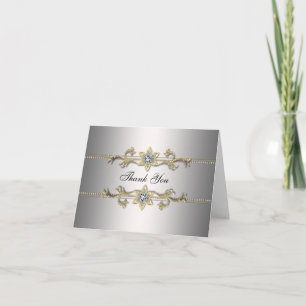 Silber Gold Dankeskarten Dankeskarte