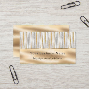 Silber Gold Glitzige Streifen Firmenname Webseite Visitenkarte