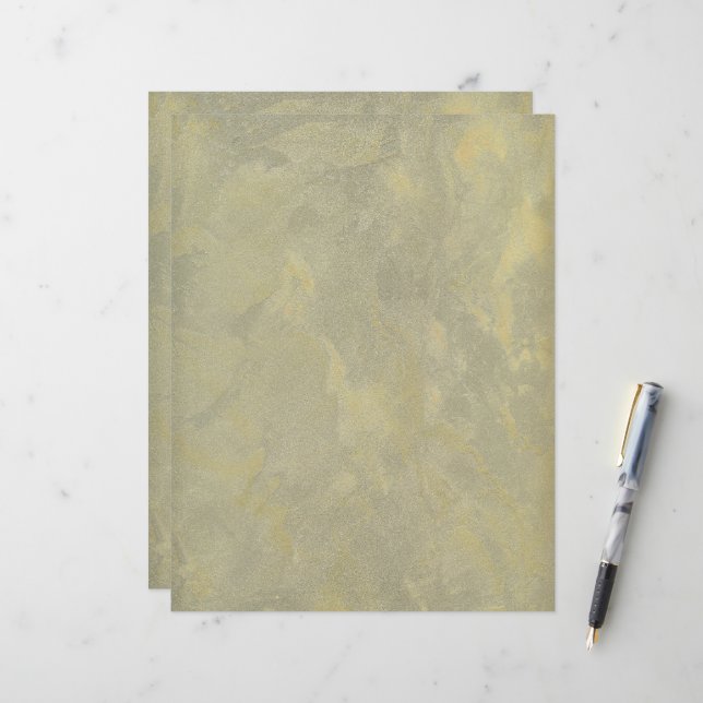 Silber-Gold-Metallischer Gips-Sch scrapbook-Papier (Vorderseite/Rückseite Beispiel)
