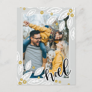 Silber & Gold Noel   Foto-Feiertagskarte Feiertagspostkarte