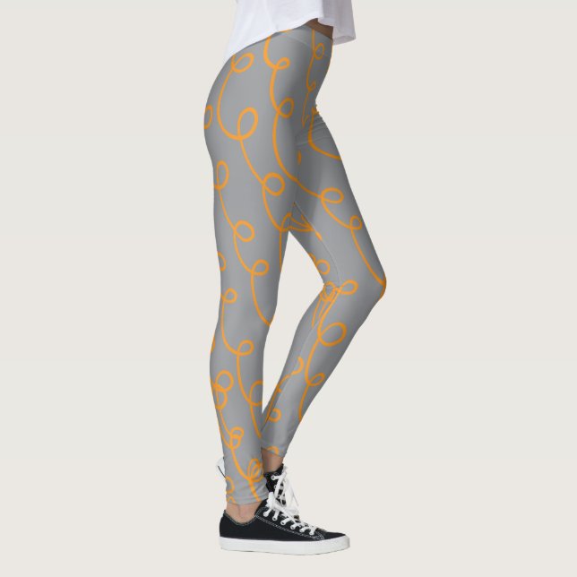Silber-Grau-Tangerine-Shine Leggings (Rechts)