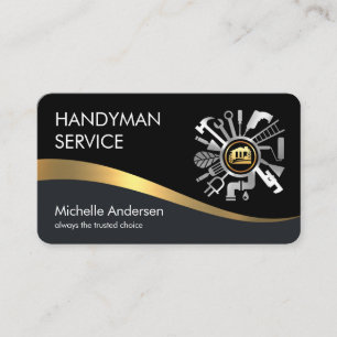 Silber Handyman Heimwerkerwerkzeuge Visitenkarte