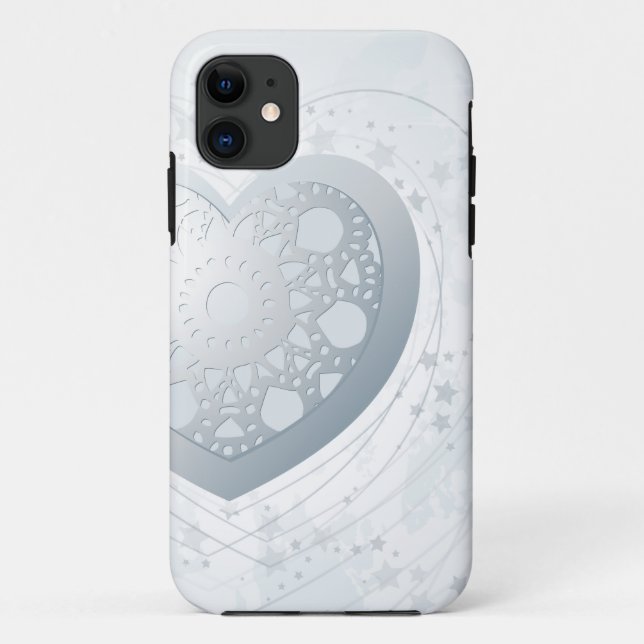 Silber Herz, iPhone 5 Fall Case-Mate iPhone Hülle (Rückseite)