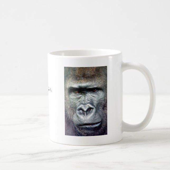 Silber-hinterer Gorilla II Kaffeetasse (Rechts)