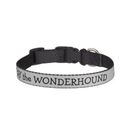 Silber-Hundehalsband mit schwarzem Text Haustierhalsband