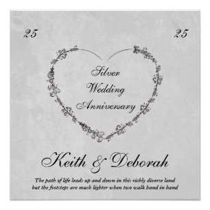 Silber-Jubiläum individuell anpassbar Poster