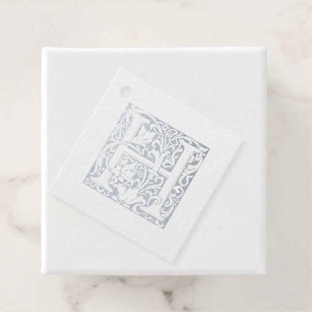 Silber-Jubiläum Leuchtbuchstabe H Monogram Geschenkanhänger (Mit Box)