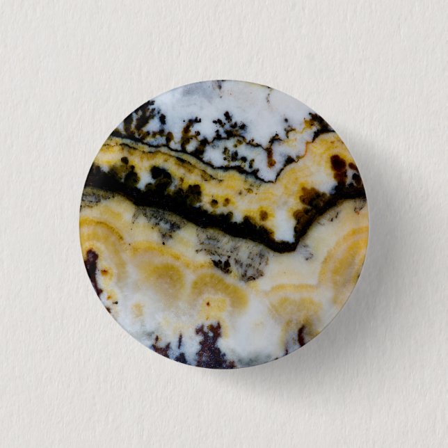 Silber Lace Onyx Button (Vorderseite)