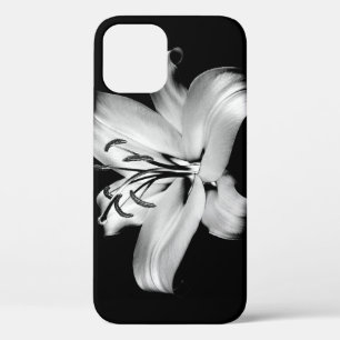 Silber Lily: einfarbige Blumen-Eleganz. Case-Mate iPhone Hülle