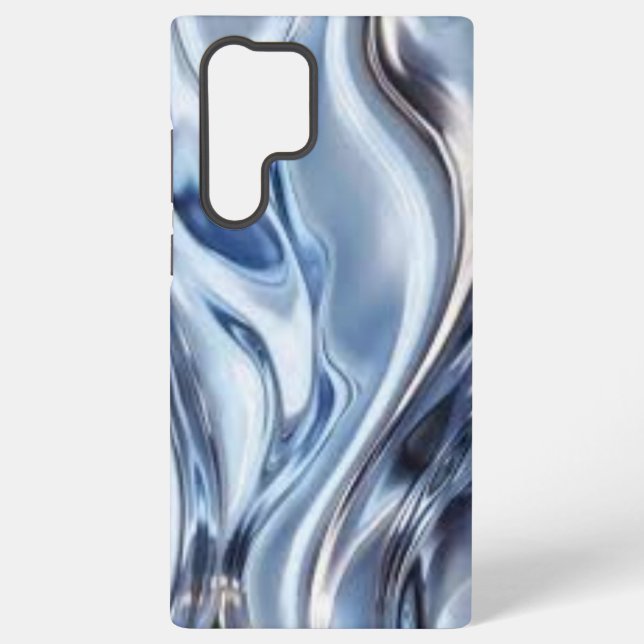 Silber Luxus  Samsung Galaxy Hülle (Rückseite)