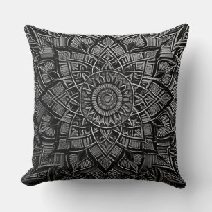 Silber Mandala Kissen